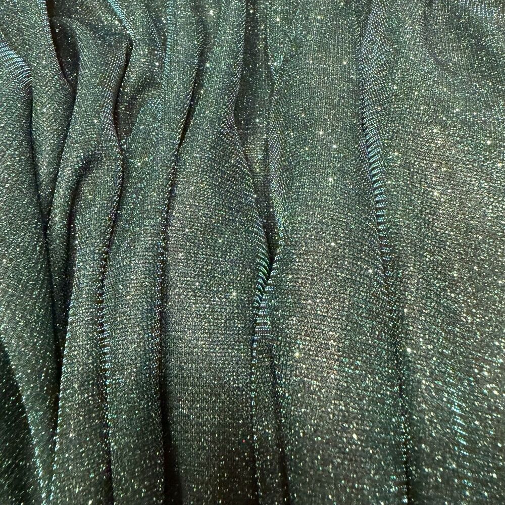 Green Iridescent Glitter Dress Womens Size 11 Fit Flare Party Homecoming Prom - Picture 13 of 15